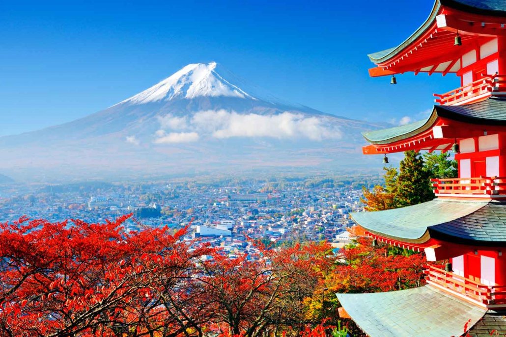 Onsen con vistas al Monte Fuji en Hakone, Japón